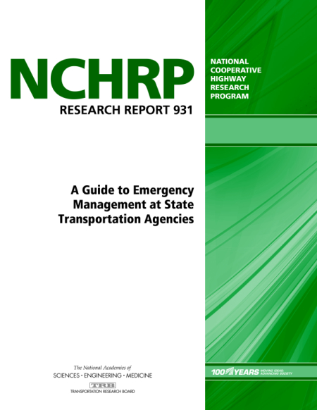 cover of NCHRP research report 931